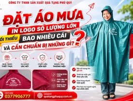 ĐẶT ÁO MƯA IN LOGO SỐ LƯỢNG LỚN TỐI THIỂU BAO NHIÊU CÁI VÀ CẦN CHUẨN BỊ GÌ?