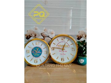 ĐỒNG HỒ HÌNH TRÒN, SỐ NỔI, MÀU VÀNG